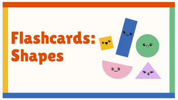 Preview of Kindergarten Naming Shapes Flashcards