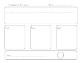 Kindergarten Narrative Graphic Organizer Common Core