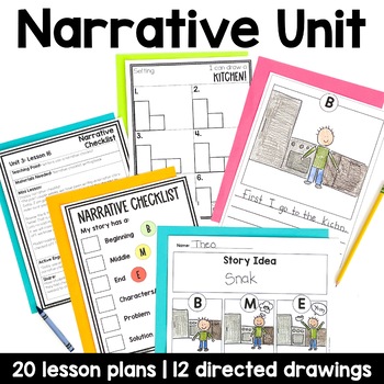 Preview of Kindergarten Narrative Unit | BME Writing | Writers Workshop