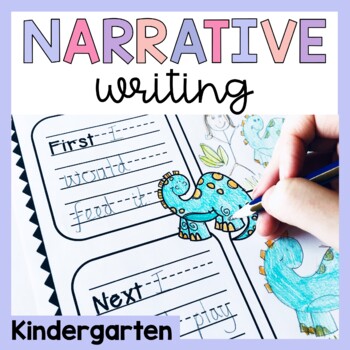 Preview of Kindergarten Narrative Writing Prompts and Worksheets