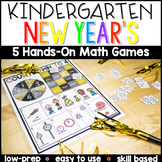 Kindergarten New Year's Math Center Games and Activities