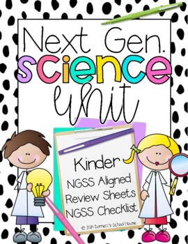 Preview of Kindergarten Science, Math & Literacy Practice | NGSS Review Sheets | Science