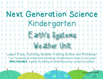 Preview of Kindergarten Next Generation Science Weather Complete Unit