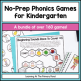 Kindergarten No-Prep Phonics Games Bundle | SOR aligned