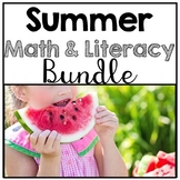 Kindergarten Summer Math & Literacy Distance Learning Packet Bundle
