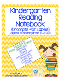 Kindergarten Notebook Labels 100 Prompts Aligned to ELA CCS