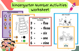 Kindergarten Number Activities Worksheets