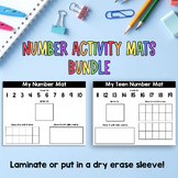 Kindergarten Number Activity Mats Bundle 1-10 and Teen Numbers