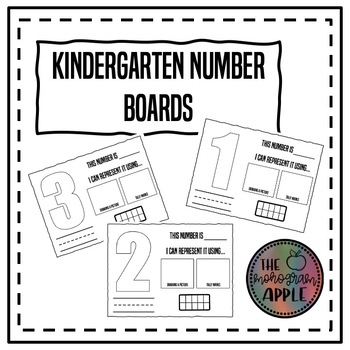 Preview of Kindergarten Number Boards: 0-9