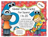 Kindergarten Number Sense - Four Squares!