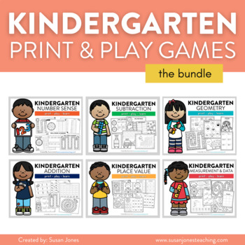 Preview of Kindergarten Math Games - Print & Play (BUNDLE)