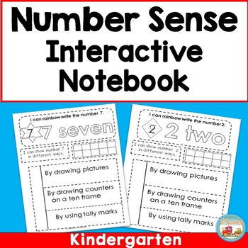 Preview of Kindergarten Number Sense Interactive Notebook 1-10~ Printable and/or Digital