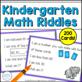 Kindergarten Math Vocabulary - Number Sense Riddles, Graph