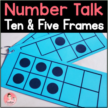 Preview of Kindergarten Number Talk: Five and Ten Frame Cards for Numbers 0-10