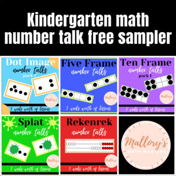 Preview of Kindergarten Number Talk Free Sampler