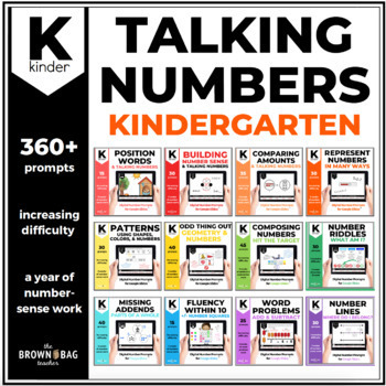 Preview of Kindergarten Number Talks: 360+ Digital Task Cards for Number Sense, Mental Math