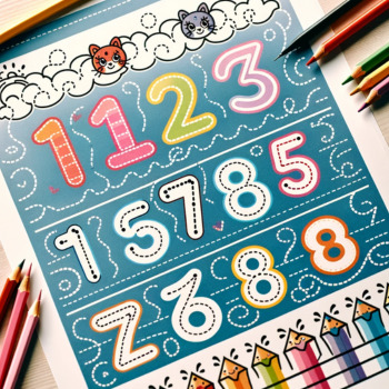 Preview of Kindergarten Number of the Day Daily Worksheets Counting & Numbers 1 to 20