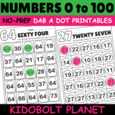 Kindergarten Numbers 0 to 100 Dab a Dot Printable Worksheets