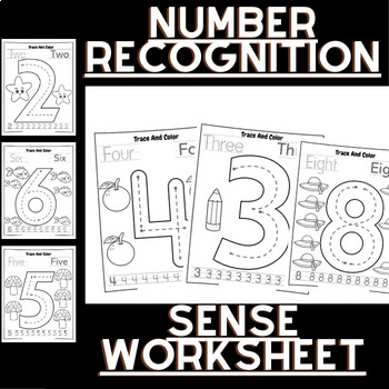 Preview of Kindergarten Numbers 1-10 - Pre-K Tracing Worksheets For Kids
