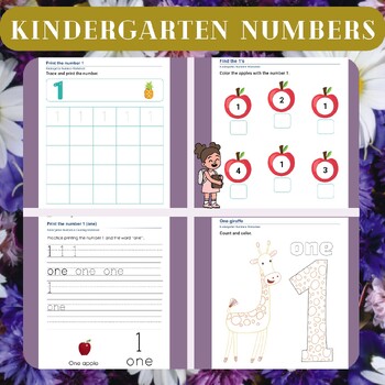 Preview of Kindergarten Numbers Learning Worksheets