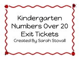 Kindergarten Numbers Over 20 Exit Tickets