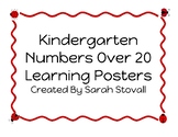 Kindergarten Numbers Over 20 Learning Posters