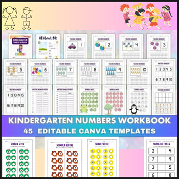 Preview of Kindergarten Numbers Workbook Canva KDP
