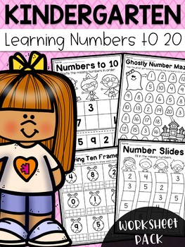 Preview of Kindergarten Numbers to 20 Worksheet Pack