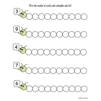 Kindergarten Numeracy Activity - Caterpillar Number Lines! by Lucy's ...