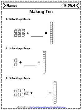 kindergarten oa worksheets operations algebraic thinking worksheets