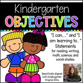 Preview of Kindergarten Objectives (Aligned to Virginia SOLs)