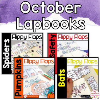 Preview of Kindergarten October Halloween Lapbook Activity Bundle | Interactive Notebook