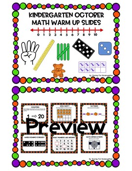 Preview of Kindergarten October Math Circle/Warm Up (Google Slides)