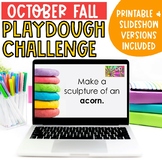 Kindergarten October Playdough Challenges