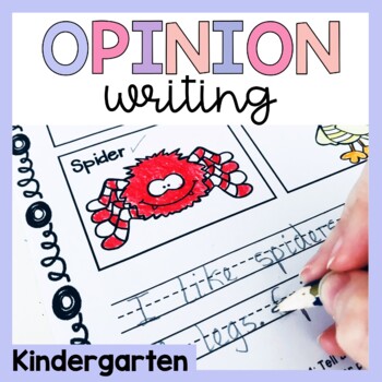 Preview of Kindergarten Opinion Writing Prompts and Worksheets