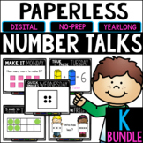 Kindergarten PAPERLESS Number Talks- A YEARLONG BUNDLE