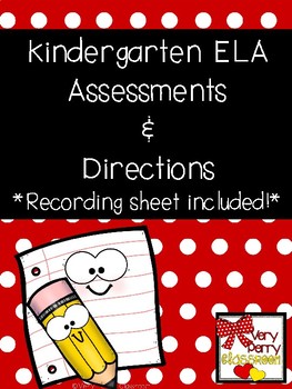 Preview of Kindergarten PRE- and POST-Assessments: ELA