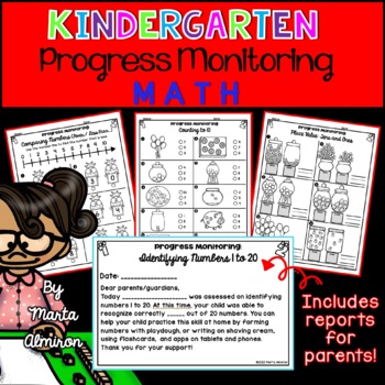 Preview of Kindergarten PROGRESS MONITORING {MATH}