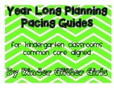 Kindergarten Pacing Guides for the YEAR