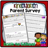 Kindergarten Parent Survey, Back to School Student Profile