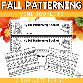 Preview of Kindergarten Patterning | Fall Theme Mini Booklets