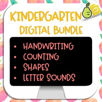Preview of Kindergarten Pear Deck Bundle Math, ELA and Handwriting