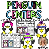 Kindergarten Penguin Math Literacy Centers