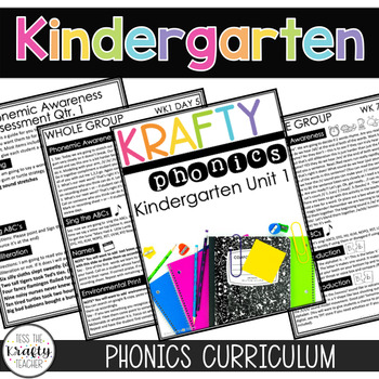 Preview of Kindergarten Phonics Curriculum for Letters & Sounds