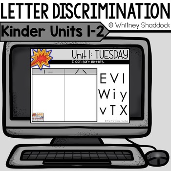 Preview of Letter Visual Discrimination Phonics Lessons & Digital Units for Kindergarten