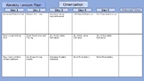 Kindergarten Phonics Editable Weekly Lesson Plan Templates