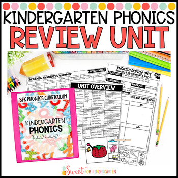 Preview of Kindergarten Phonics End of Year Review Unit | Lessons and Activities