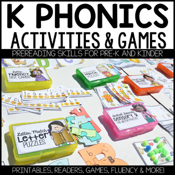 Kindergarten Reading Intervention Kit, Literacy Centers, Small