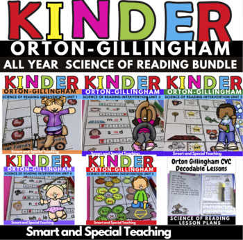 Preview of Orton Gillingham Kindergarten Reading Intervention Bundle (Dyslexia/RTI)