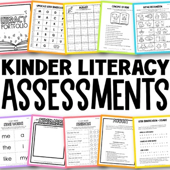 Preview of Kindergarten Assessment Literacy Report Card Kindergarten Assessment Binder